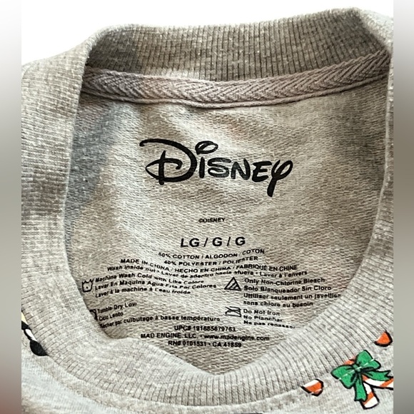 Disney Junior Women’s Minnie and Mickey Mouse Christmas Sweatshirt Size L - Picture 3 of 4